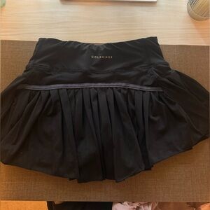 Goldhinge Black Pleated Tennis Skirt w/ built in shorts